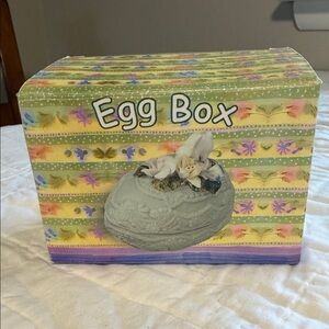 Cracker Barrel Easter Floral Egg Collectible Trinket Box-Ceramic New in Box